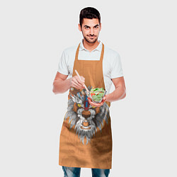 Фартук кулинарный Голова тигра в узорах, цвет: 3D-принт — фото 2