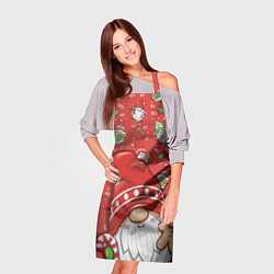 Фартук кулинарный Новогодний гном с пряником, цвет: 3D-принт — фото 2