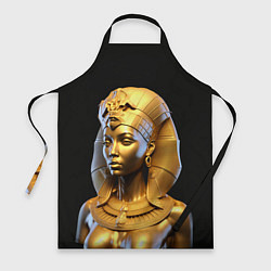 Фартук кулинарный Нейросеть - золотая египетская богиня, цвет: 3D-принт