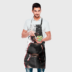 Фартук кулинарный Микаса Аккерман на стиле, цвет: 3D-принт — фото 2