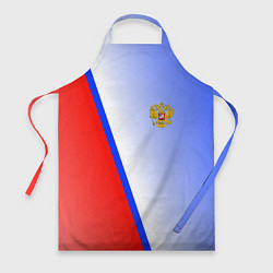 Фартук кулинарный Россия полосы с гербом, цвет: 3D-принт