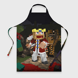 Фартук кулинарный Minecraft - warrior - video game - sword, цвет: 3D-принт