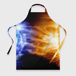 Фартук кулинарный Борьба двух стихий - лёд и пламя, цвет: 3D-принт