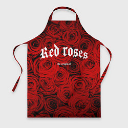 Фартук кулинарный Красный розы, цвет: 3D-принт