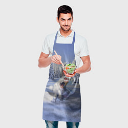 Фартук кулинарный Свирепый новогодний зайчара, цвет: 3D-принт — фото 2