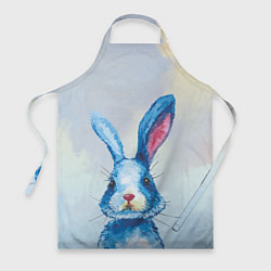 Фартук кулинарный Синий кролик на фоне неба, цвет: 3D-принт