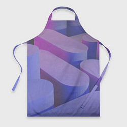 Фартук Абстрактные фиолетовые прямоугольники со скругленн