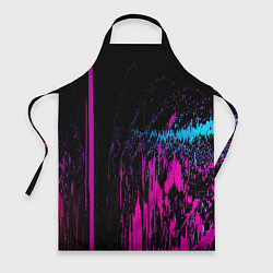 Фартук кулинарный Фиолетовые линии и нейроны, цвет: 3D-принт
