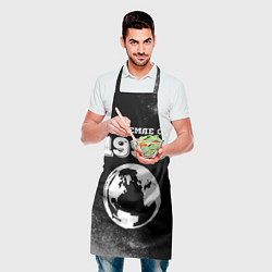 Фартук кулинарный На Земле с 1998: краска на темном, цвет: 3D-принт — фото 2