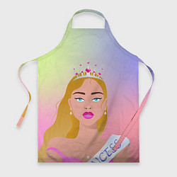 Фартук кулинарный Выпускница с короной, цвет: 3D-принт