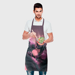 Фартук кулинарный Влюбленные кибер-котики, цвет: 3D-принт — фото 2