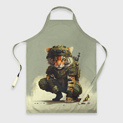 Фартук кулинарный Милитари тигр, цвет: 3D-принт