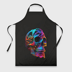 Фартук кулинарный Неоновый череп, цвет: 3D-принт