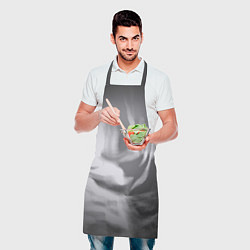 Фартук кулинарный Серебристый градиент, цвет: 3D-принт — фото 2