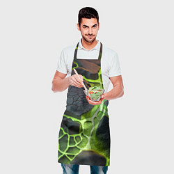 Фартук кулинарный Зеленая неоновая лава, цвет: 3D-принт — фото 2
