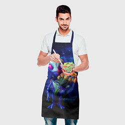 Фартук кулинарный Инопланетянин с букетом цветов, цвет: 3D-принт — фото 2
