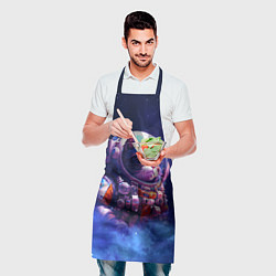 Фартук кулинарный Кот в космическом скафандре, цвет: 3D-принт — фото 2