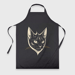 Фартук кулинарный Арт чёрной кошки, цвет: 3D-принт