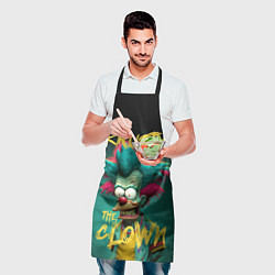 Фартук кулинарный Клоун Красти из Симпсонов, цвет: 3D-принт — фото 2