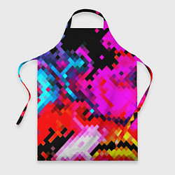 Фартук кулинарный Pixel neon mosaic, цвет: 3D-принт