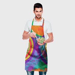 Фартук кулинарный Красочные этнические орнаменты, цвет: 3D-принт — фото 2