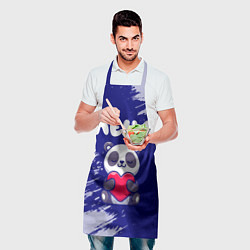 Фартук кулинарный Лена панда с сердечком, цвет: 3D-принт — фото 2