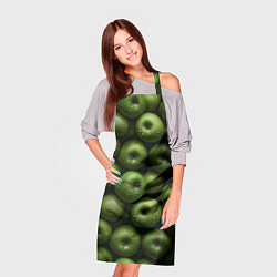 Фартук кулинарный Сочная текстура из зеленых яблок, цвет: 3D-принт — фото 2