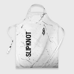 Фартук кулинарный Slipknot glitch на светлом фоне: надпись, символ, цвет: 3D-принт