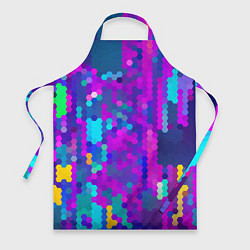 Фартук кулинарный Шестиугольники неонового цвета, цвет: 3D-принт