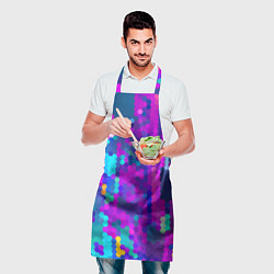 Фартук кулинарный Шестиугольники неонового цвета, цвет: 3D-принт — фото 2