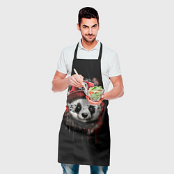 Фартук кулинарный Панда в бейсболке граффити, цвет: 3D-принт — фото 2