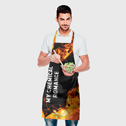 Фартук кулинарный My Chemical Romance и пылающий огонь, цвет: 3D-принт — фото 2
