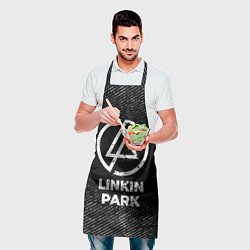 Фартук кулинарный Linkin Park с потертостями на темном фоне, цвет: 3D-принт — фото 2