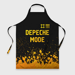 Фартук кулинарный Depeche Mode - gold gradient: символ сверху, цвет: 3D-принт