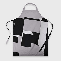 Фартук кулинарный Белые и чёрные кубы в геометрии, цвет: 3D-принт