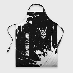 Фартук кулинарный Breaking Benjamin и рок символ на темном фоне, цвет: 3D-принт