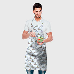 Фартук кулинарный Совушки на ветках, цвет: 3D-принт — фото 2