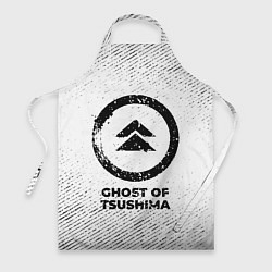 Фартук кулинарный Ghost of Tsushima с потертостями на светлом фоне, цвет: 3D-принт