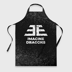 Фартук кулинарный Imagine Dragons с потертостями на темном фоне, цвет: 3D-принт
