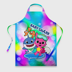 Фартук кулинарный Baby Shark in bubbles, цвет: 3D-принт