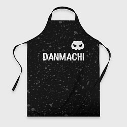 Фартук кулинарный DanMachi glitch на темном фоне: символ сверху, цвет: 3D-принт