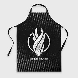 Фартук кулинарный Dead Space с потертостями на темном фоне, цвет: 3D-принт