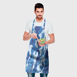 Фартук кулинарный Blue military, цвет: 3D-принт — фото 2