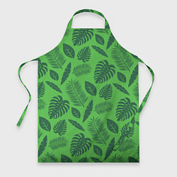 Фартук кулинарный Зеленые листики, цвет: 3D-принт