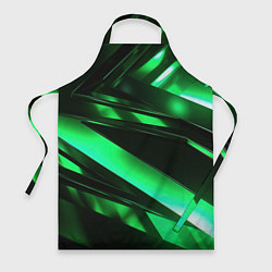 Фартук кулинарный Зеленая неоновая абстракция, цвет: 3D-принт