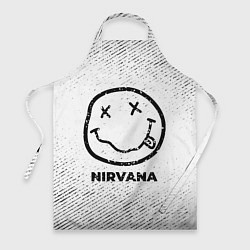 Фартук кулинарный Nirvana с потертостями на светлом фоне, цвет: 3D-принт