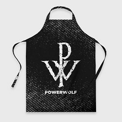 Фартук кулинарный Powerwolf с потертостями на темном фоне, цвет: 3D-принт
