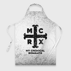 Фартук кулинарный My Chemical Romance с потертостями на светлом фоне, цвет: 3D-принт