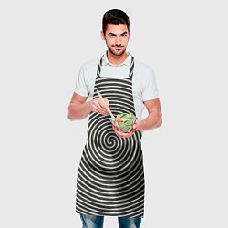 Фартук кулинарный Оптическая иллюзия спираль, цвет: 3D-принт — фото 2