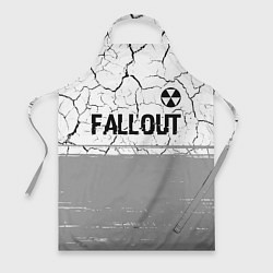 Фартук кулинарный Fallout glitch на светлом фоне: символ сверху, цвет: 3D-принт